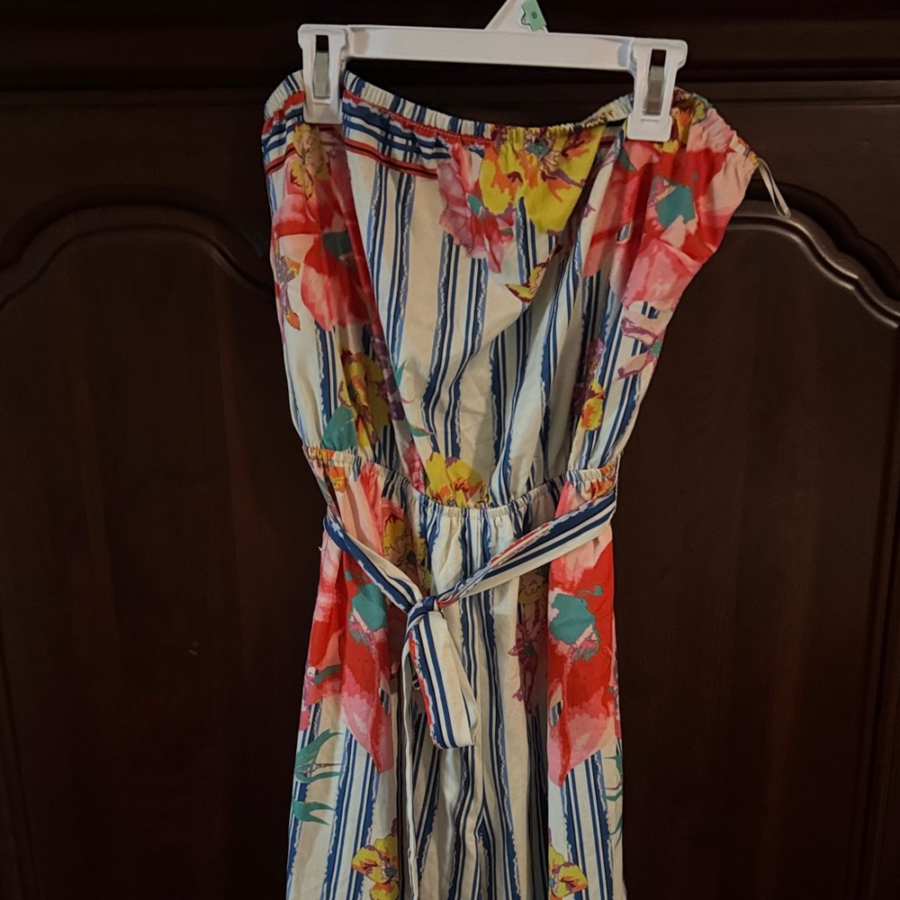 Floral Striped Maxi Dress